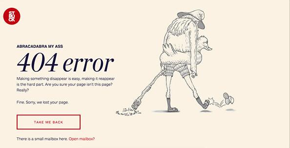 網站建設之創意的404頁面設計賞析